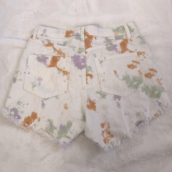 Wild Fable Tie Dye Distressed High Rise Shorts - Picture 8 of 14